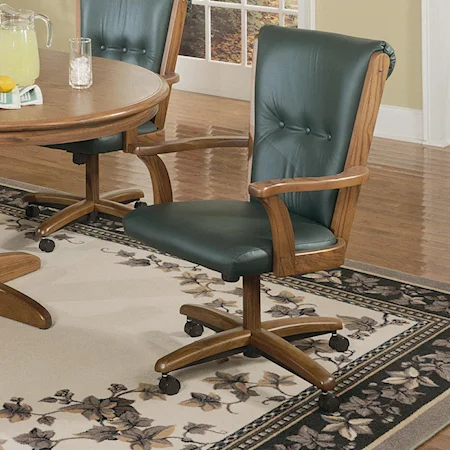 Customizable Swivel Tilt Casual Dining Chair with Casters